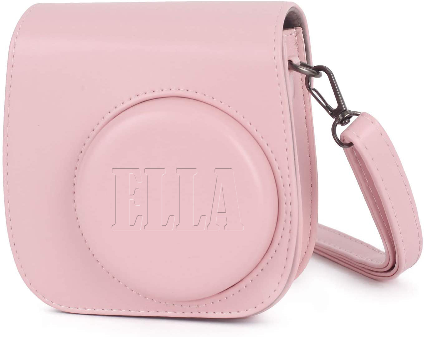Fujifilm Instax Mini 12 Instant Film Camera - Blossom Pink with Matching Personalized Case and 20 Sheets of Film Design Bundle