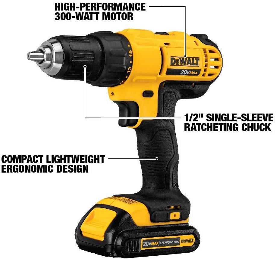 DEWALT DCD771C 20V MAX Cordless Drill / Driver Kit