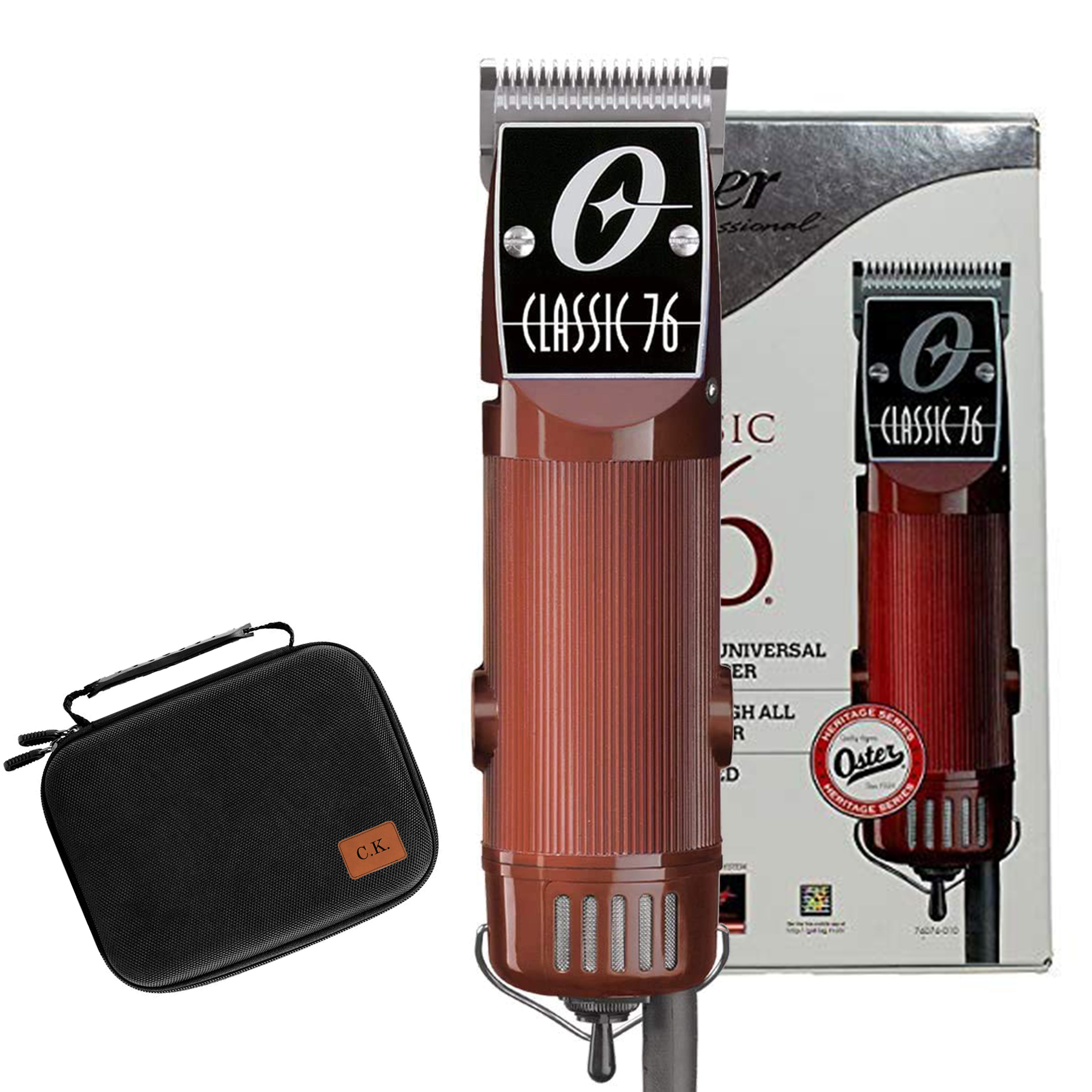 Oster Classic 76 Hair Clippers with Personalized Travel Case