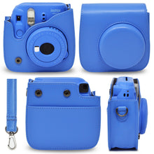 Load image into Gallery viewer, Fujifilm Instax Mini 9 Instant Film Camera - Cobalt - with Matching Personalized Case and 20 Sheets of Film Design Bundle