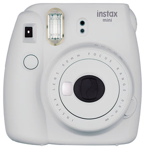 Fujifilm Instax Mini 9 Instant Film Camera - Smokey White - with Matching Personalized Case and 20 Sheets of Film Design Bundle