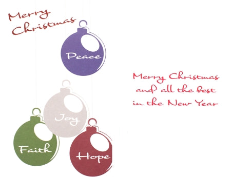 Merry Christmas Peace Joy Faith and Hope
