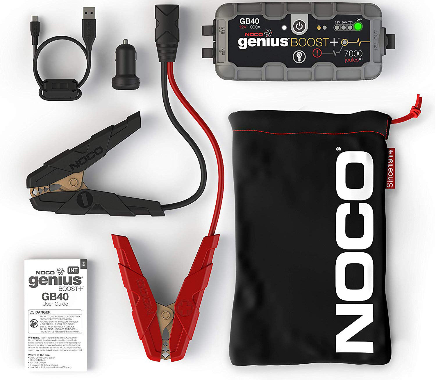 NOCO Genius Boost Plus GB40 1000 Amp 12v UltraSafe Lithium Jump Starte –