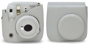 Fujifilm instax mini 9 Instant Film Camera (Smokey White) with Case & 20 Shots of Film